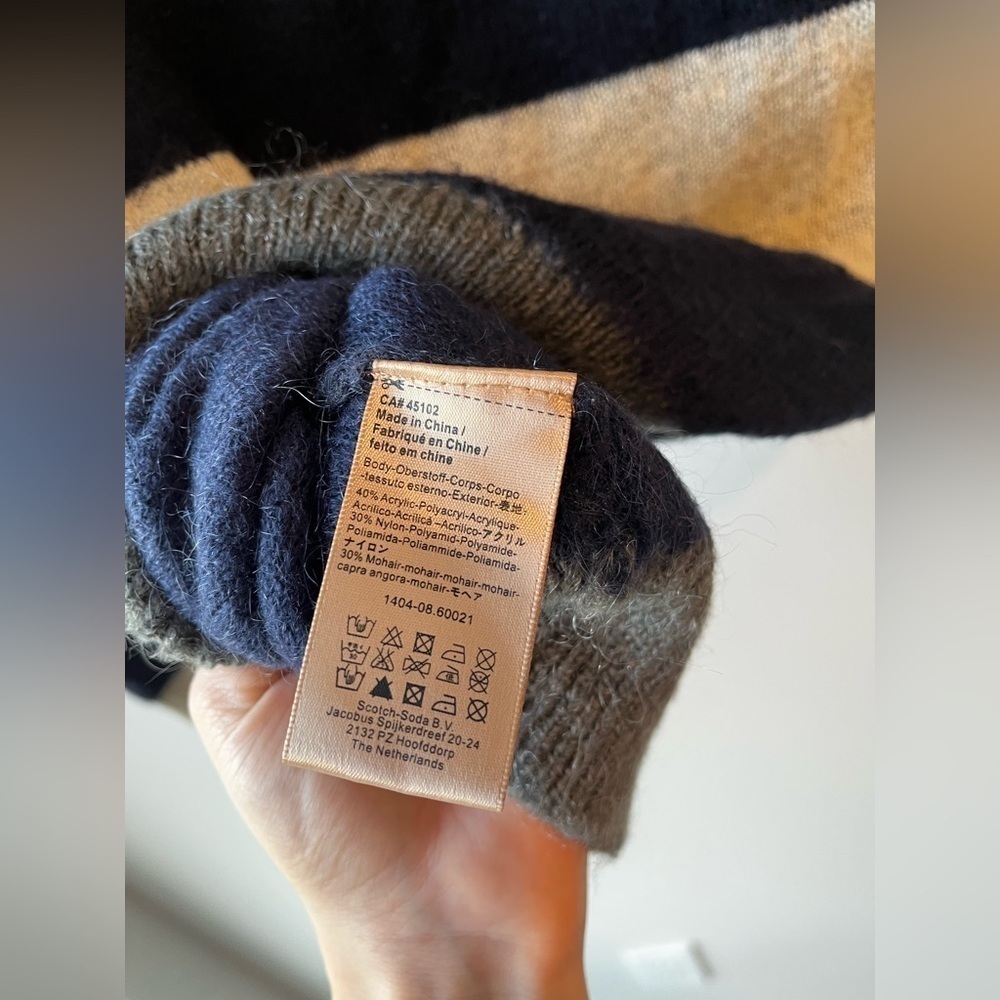 Scotch & Soda Striped Crewneck Mohair Blend Pullover - Picture 3 of 3
